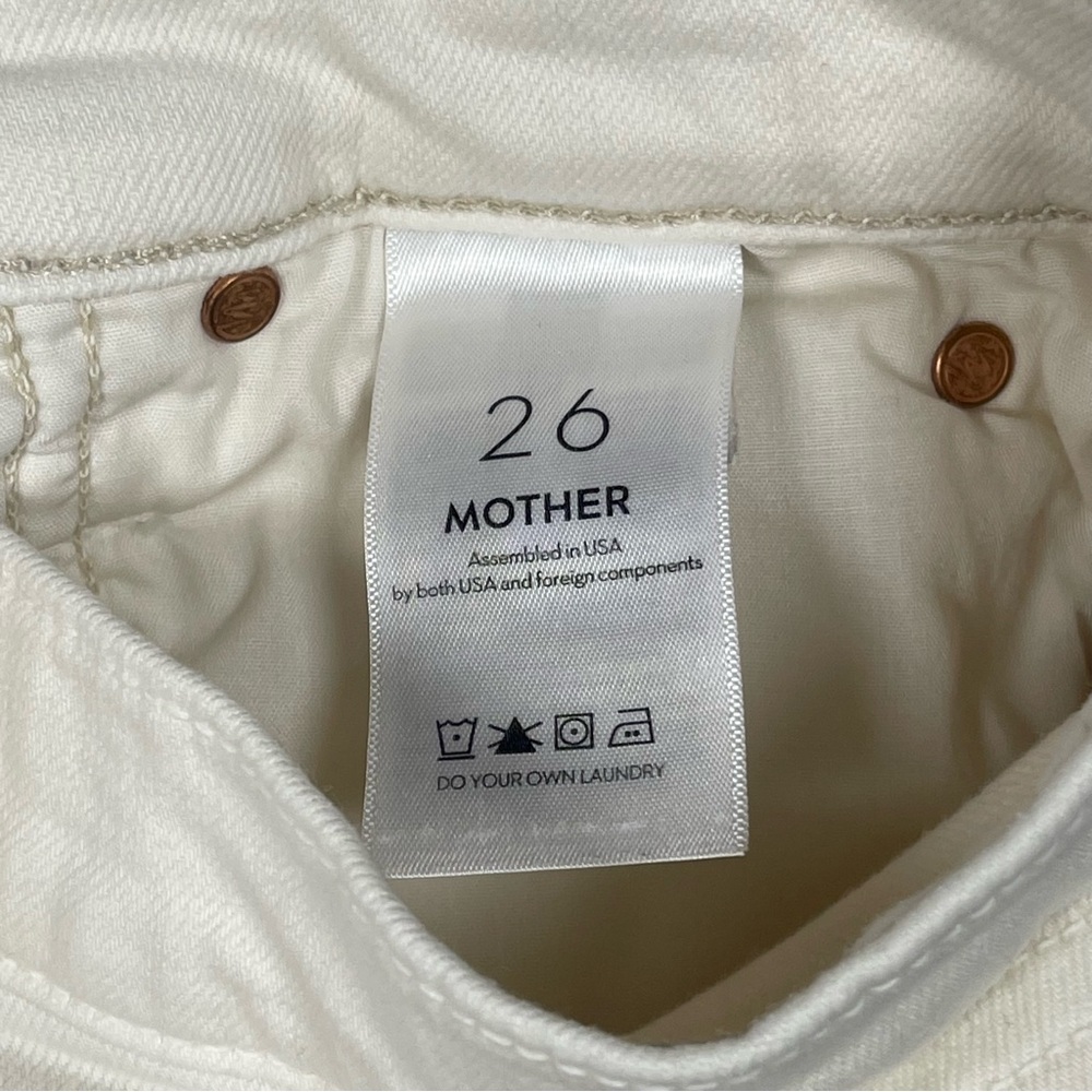 MOTHER White Ankle Crop Jeans - Picture 10 of 12